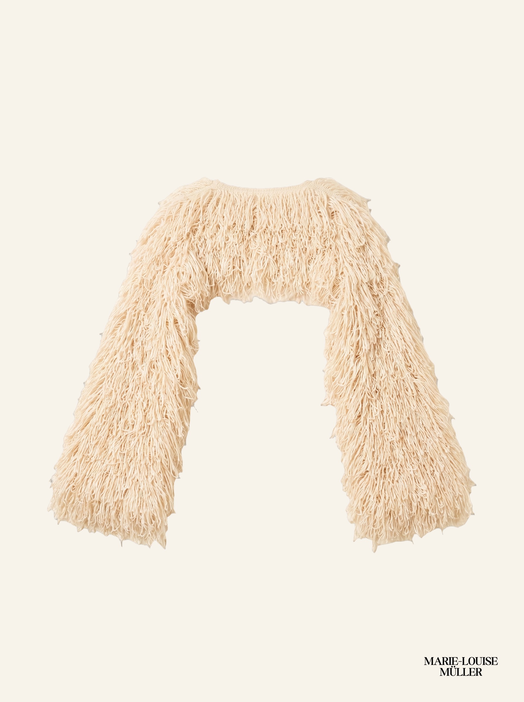 Bolero, front, on cream